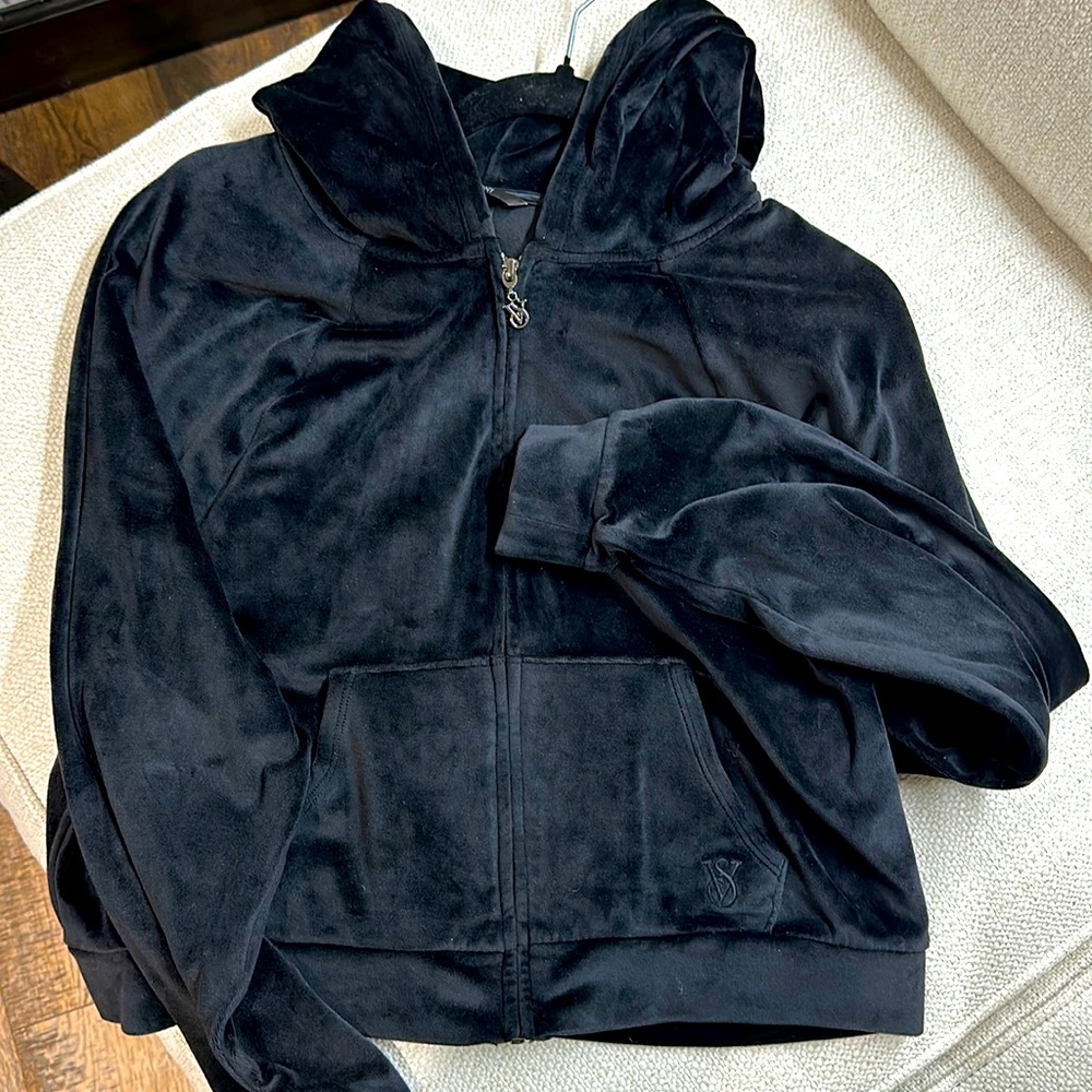 Size medium in Victoria’s Secret velvet hoodie